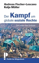 Buchcover von "Der Kampf um globale soziale Rechte". Abgebildet ist ein Flüchtlingslager in Afrika